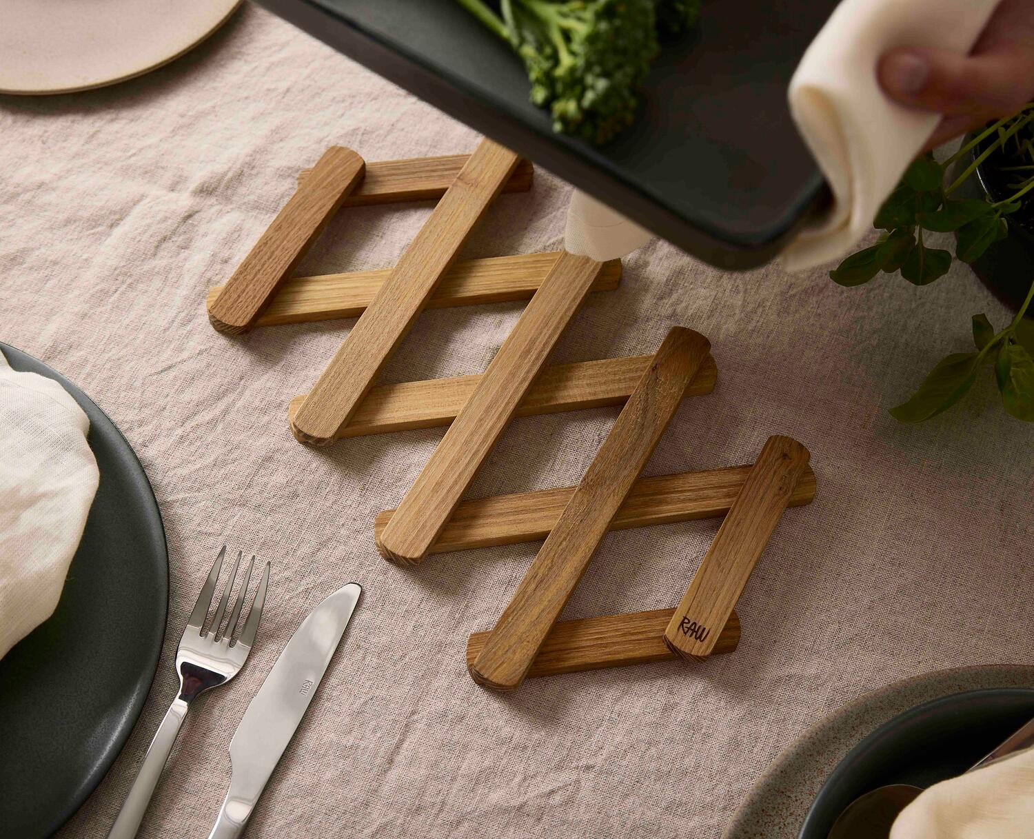 Fold ud bordskåner - Teak