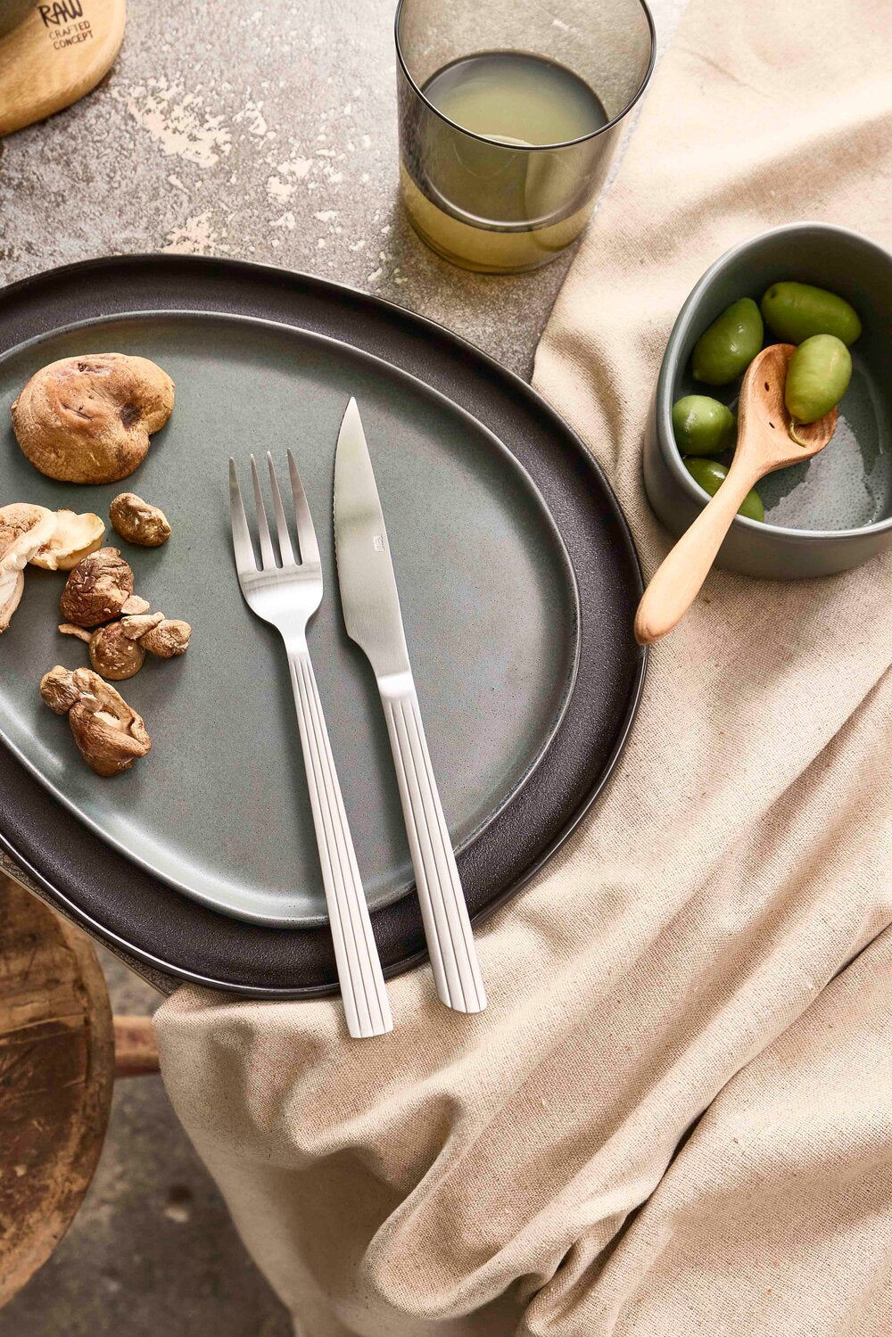 Steak bestik, 2 dele - Mat stål