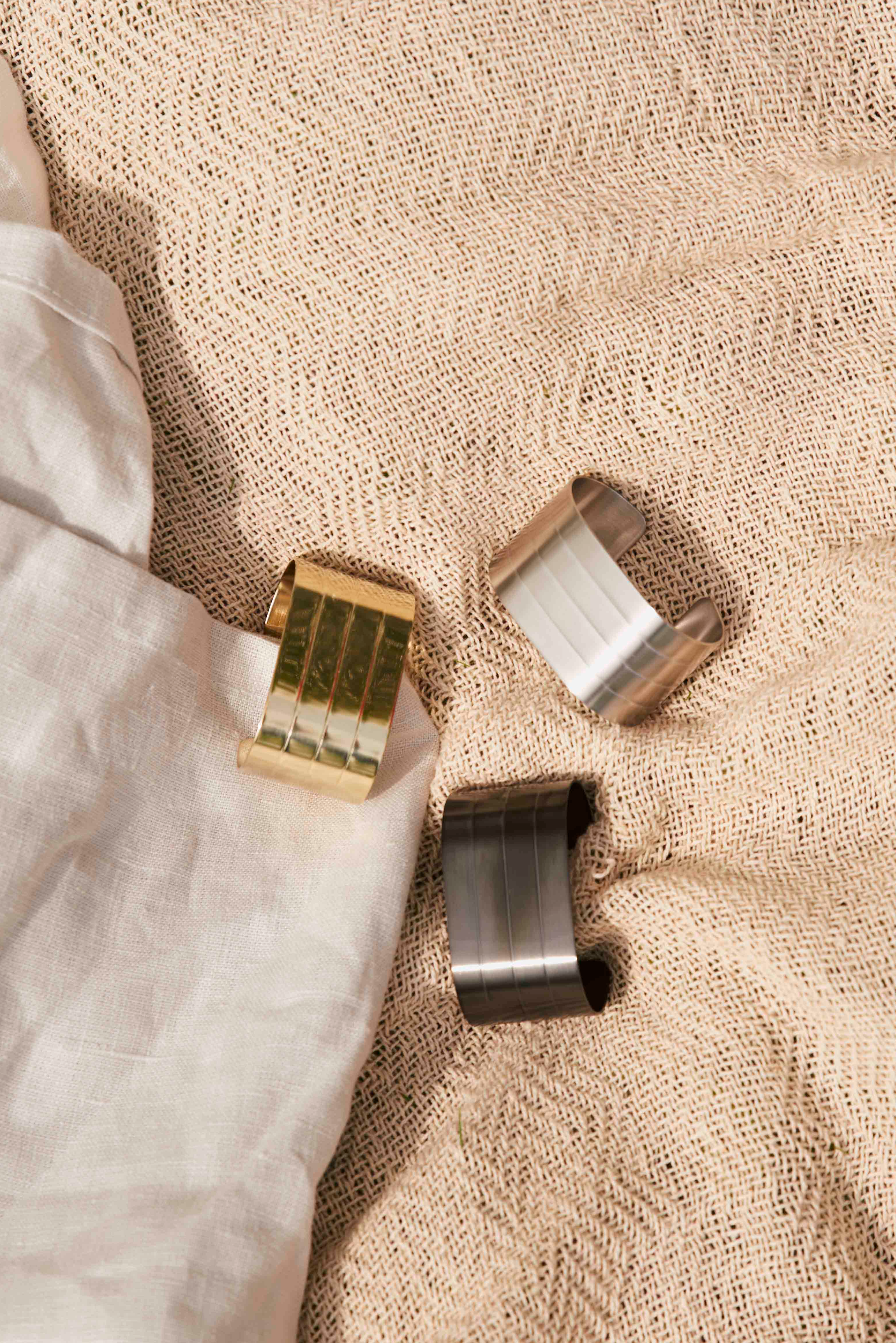 Servietringe, Champagne guld - 4 stk.