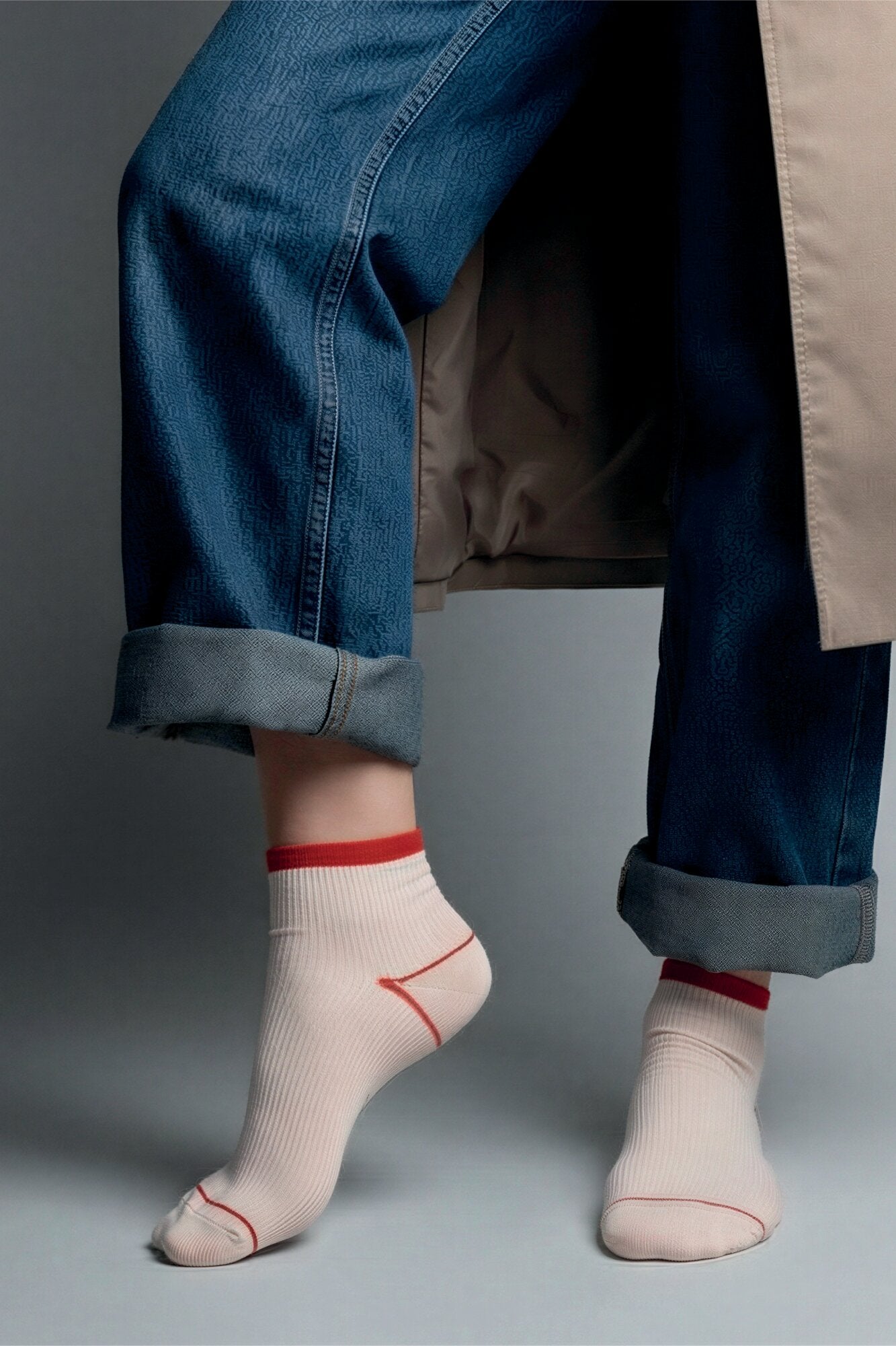 Nice strømper - Barley Pink/High Red