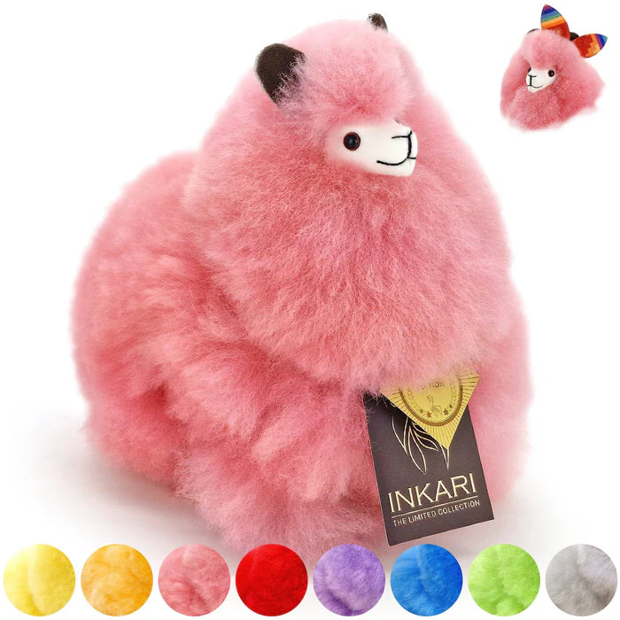 Alpaca Small, Rainbow Cotton Candy - H23 cm.