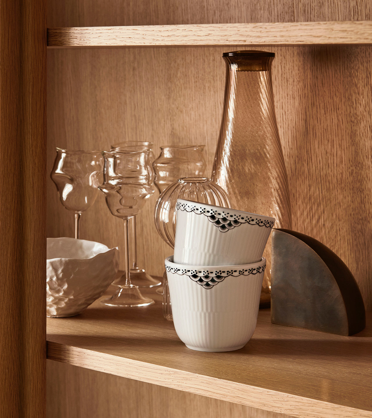 Sort Riflet Blonde krus, 26 cl. - 2 stk.