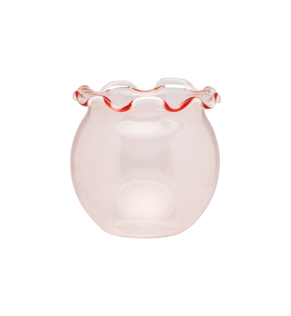 Ruby fyrfadsstage, rosa - H8 cm.