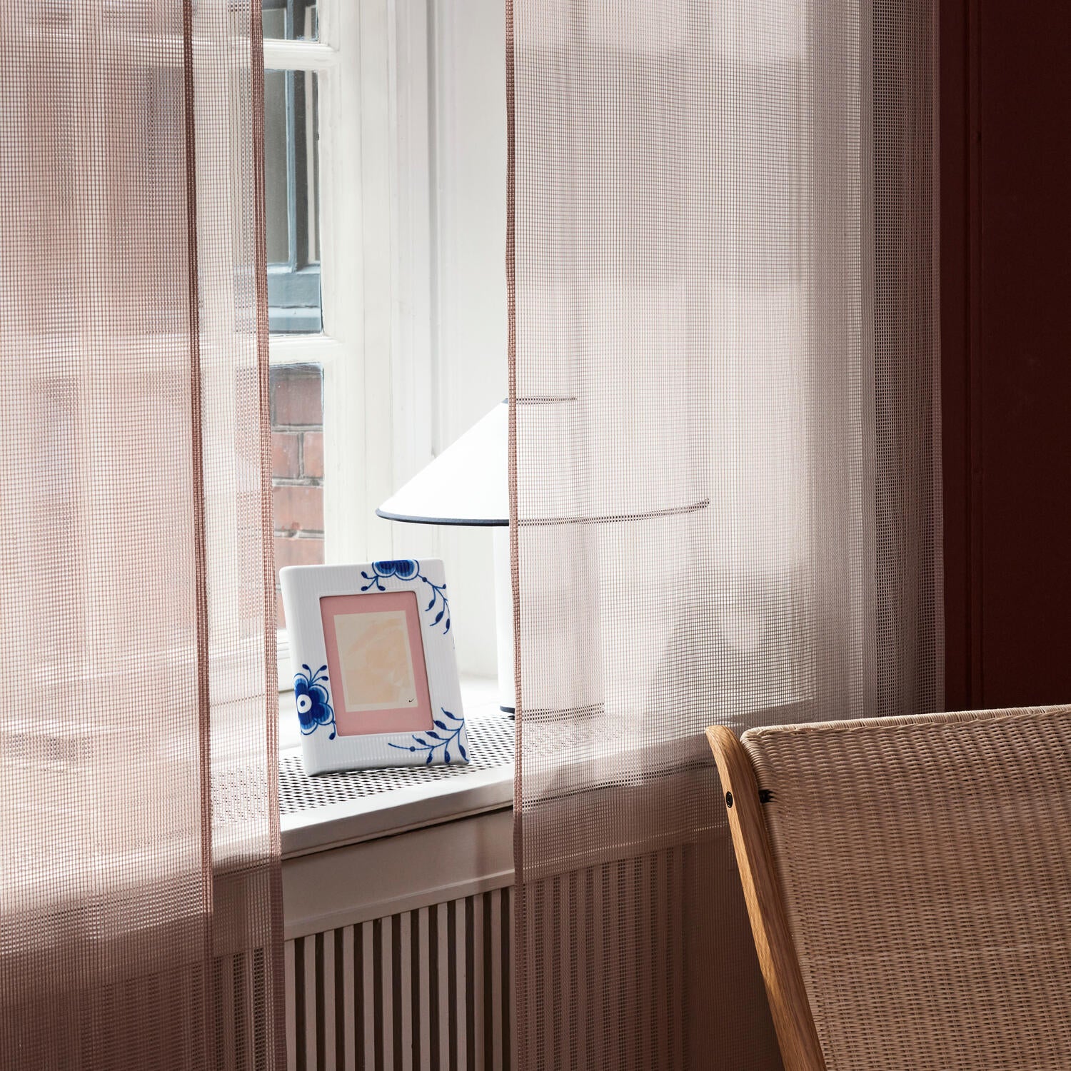 Blå Mega Riflet billedramme - 21 cm.