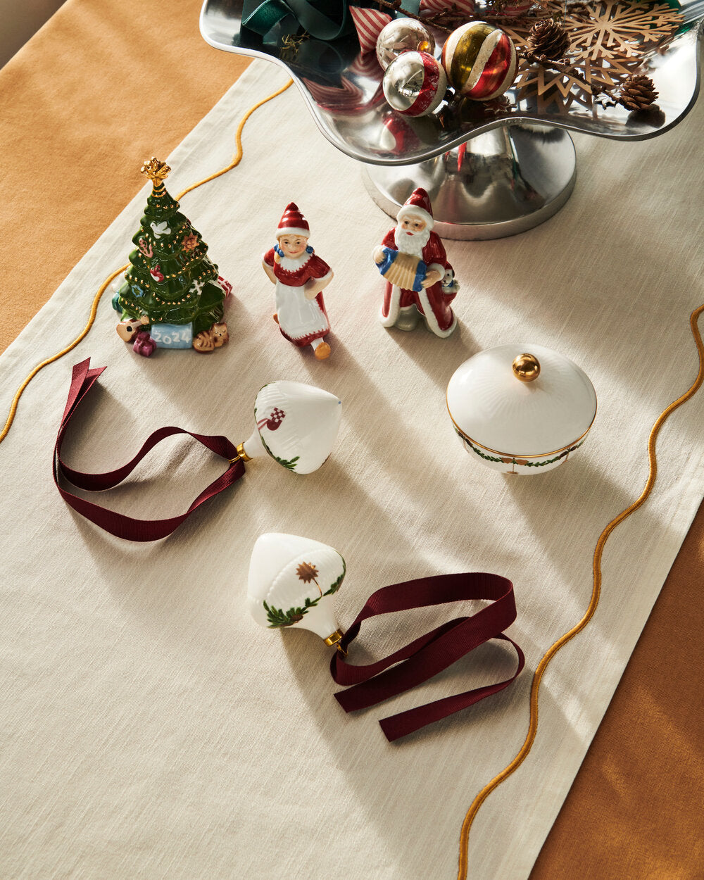 Stjerne Riflet Jul ornament - 2 stk.