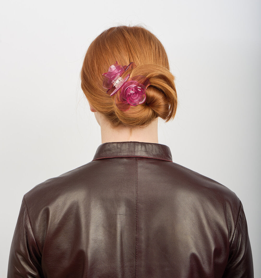 Rosie Big hårklemme - Plain Rose