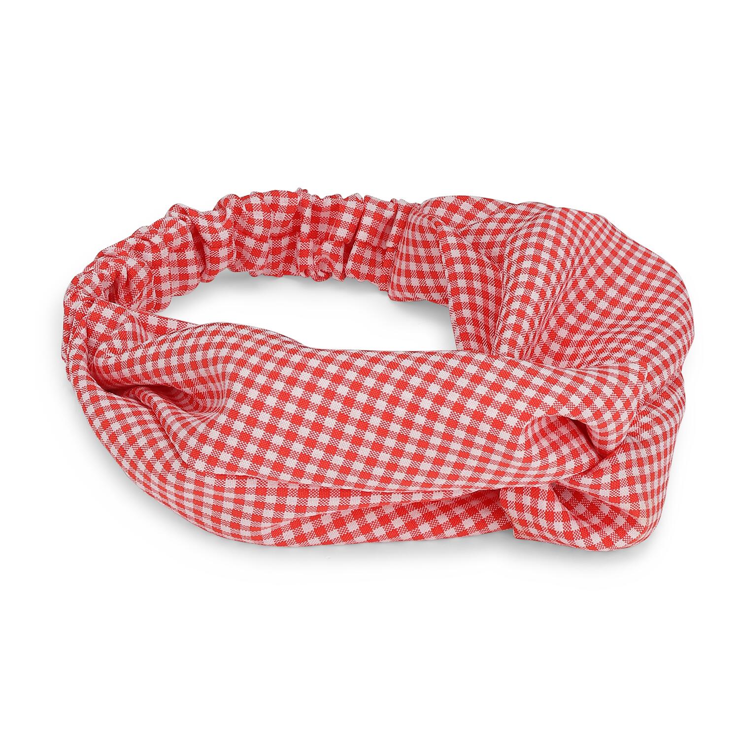 Checkered hårbånd - rød