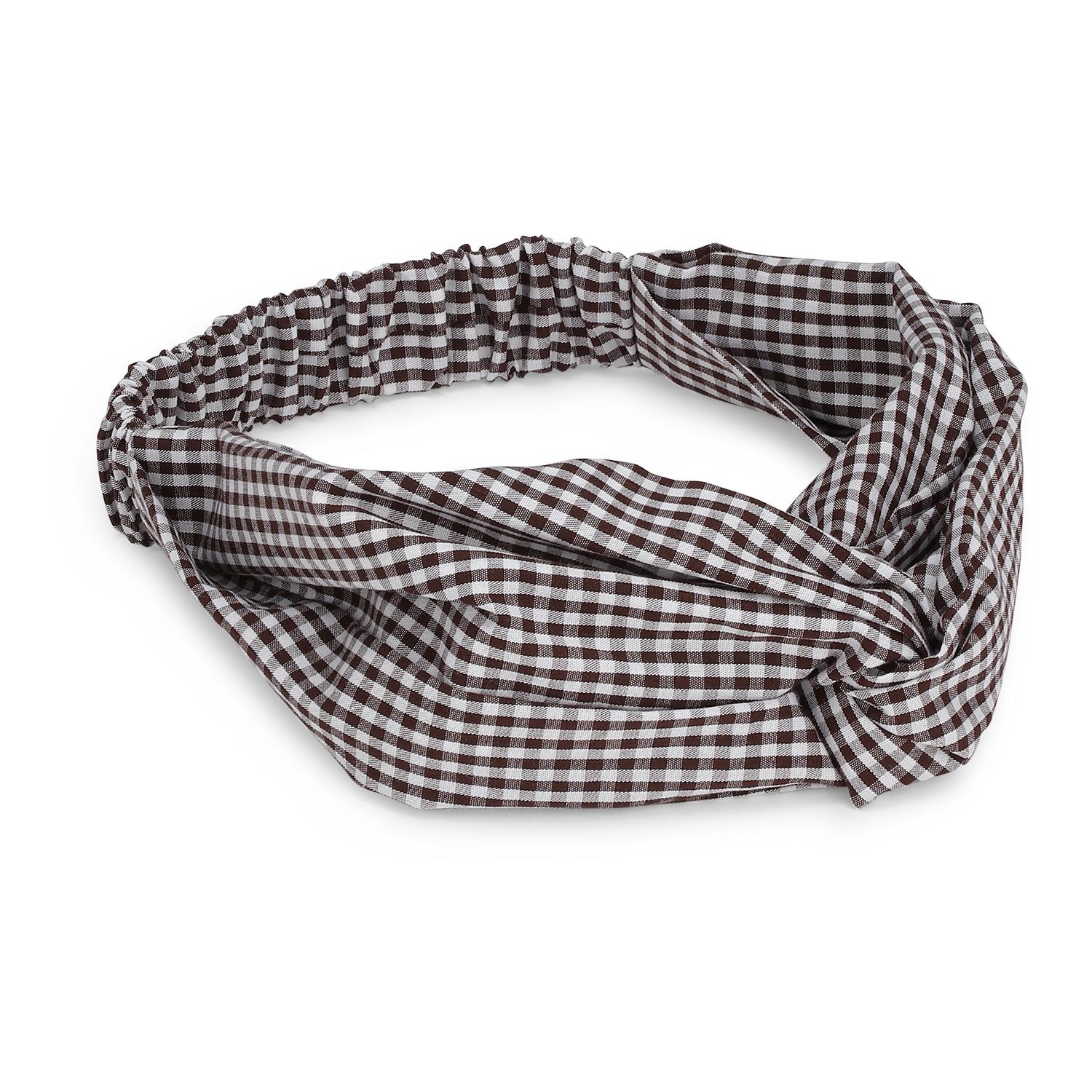 Checkered hårbånd - sort