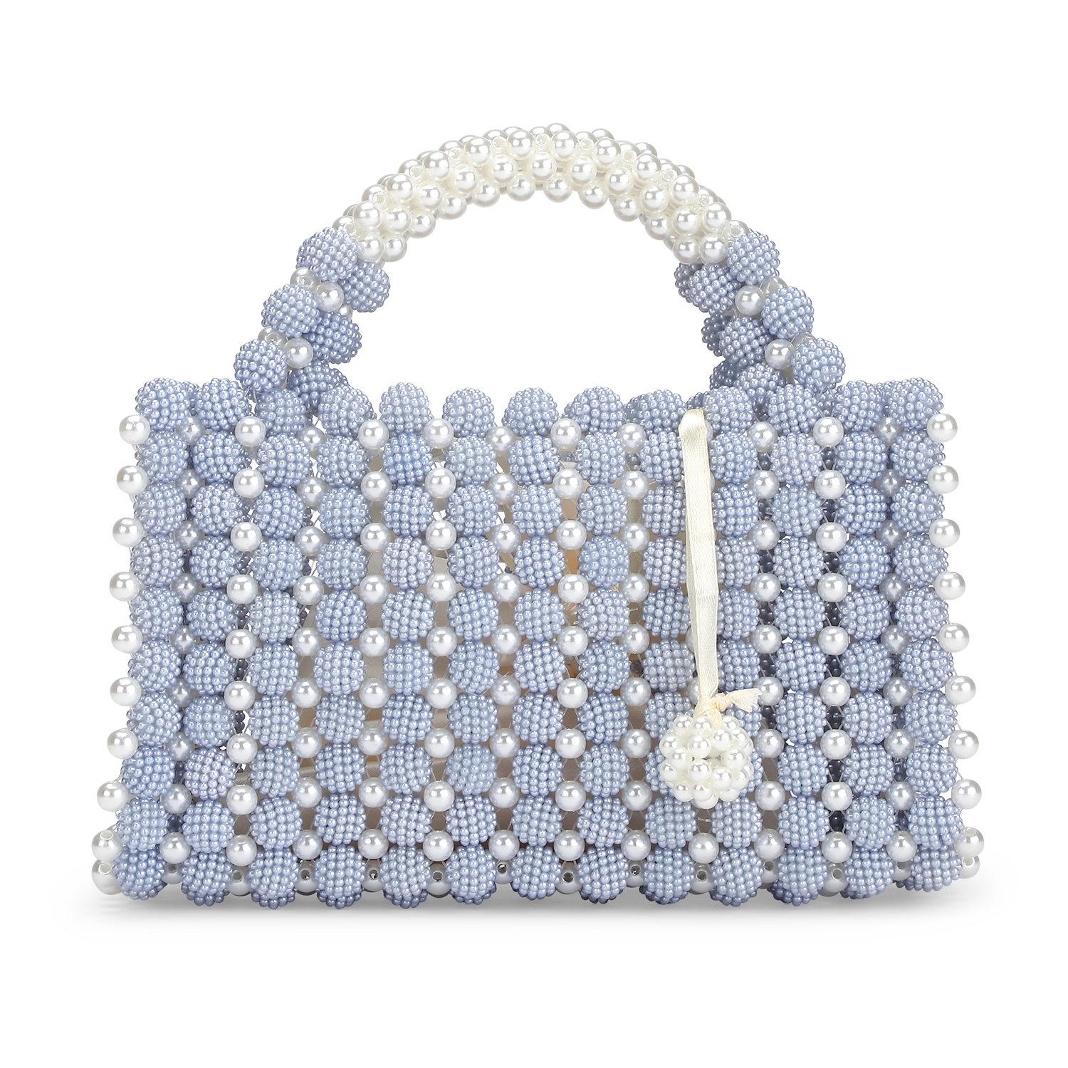 Handmade Pearl taske - blå