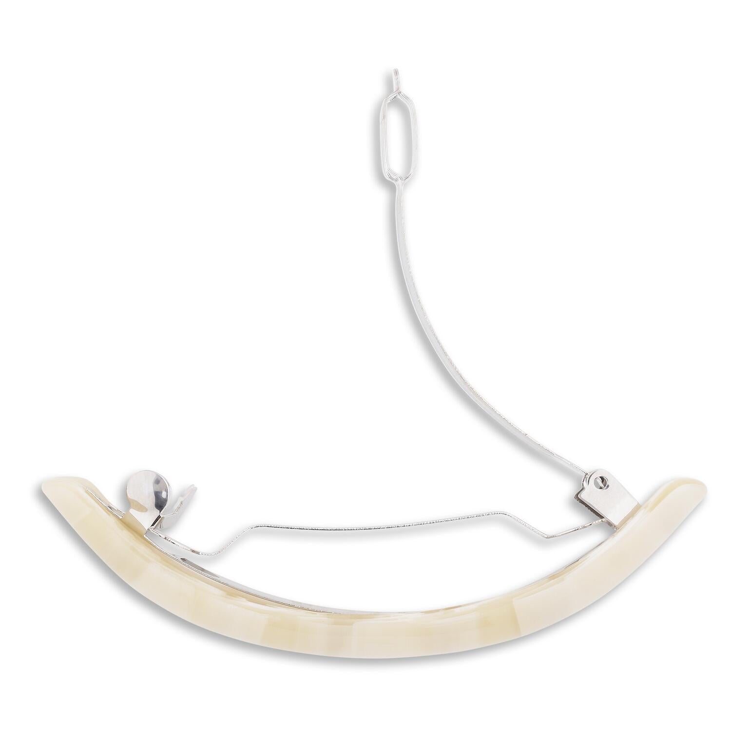 Curved bone clip - Ivory