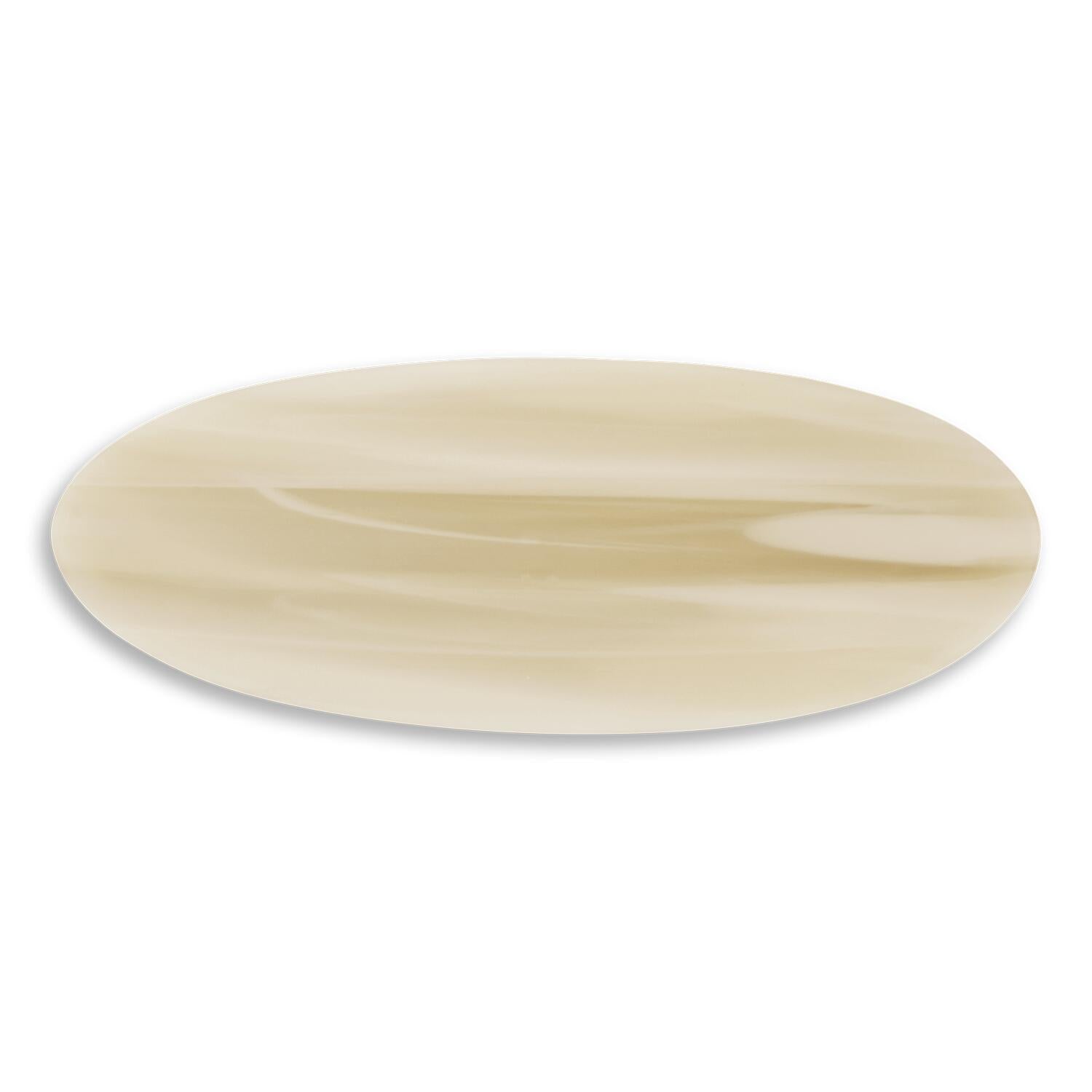 Oval bone clip - Ivory