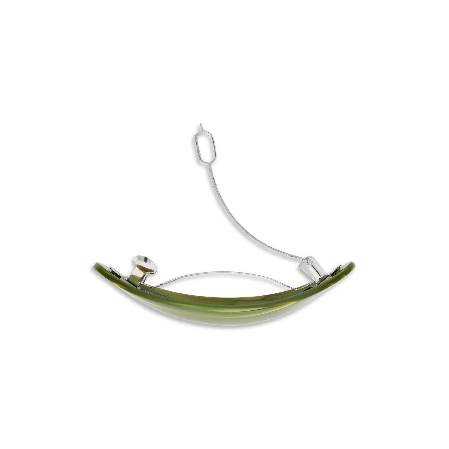 Oval Peppermint Pop hårspænde - Spinach Green