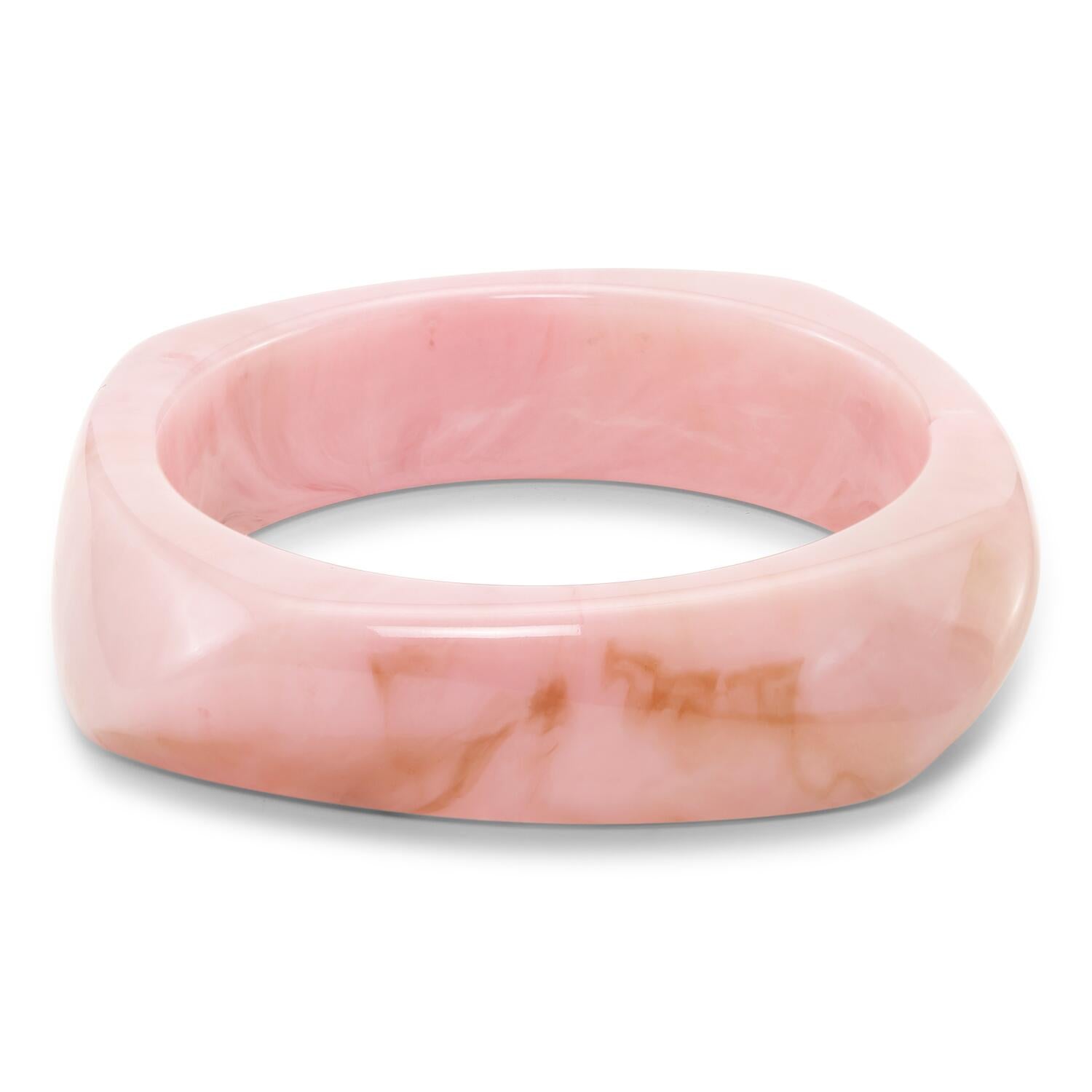 Chunky bangle - Pink Marble