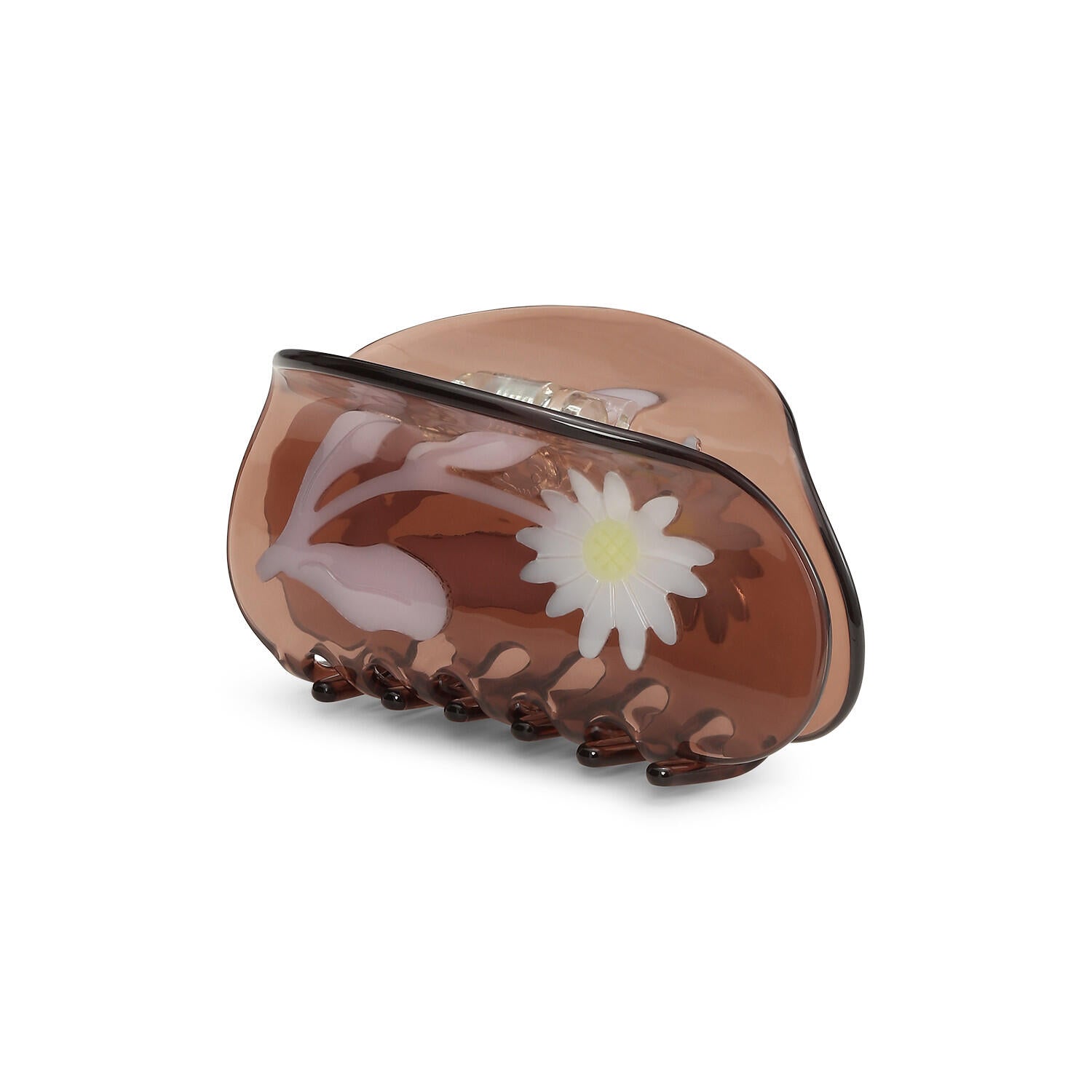 Annette Flower Big hårklemme - Chocolate Egg