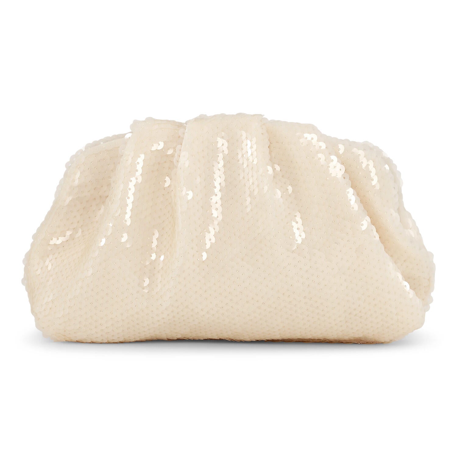 Sequin clutch - creme
