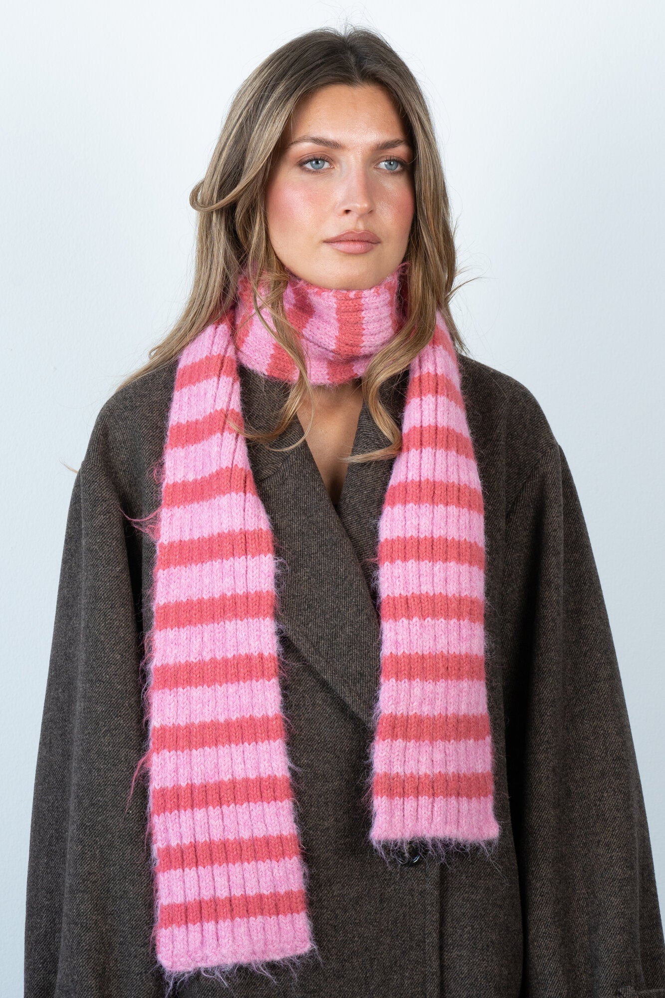 Clara Slim halstørklæde – Raspberry/Pink