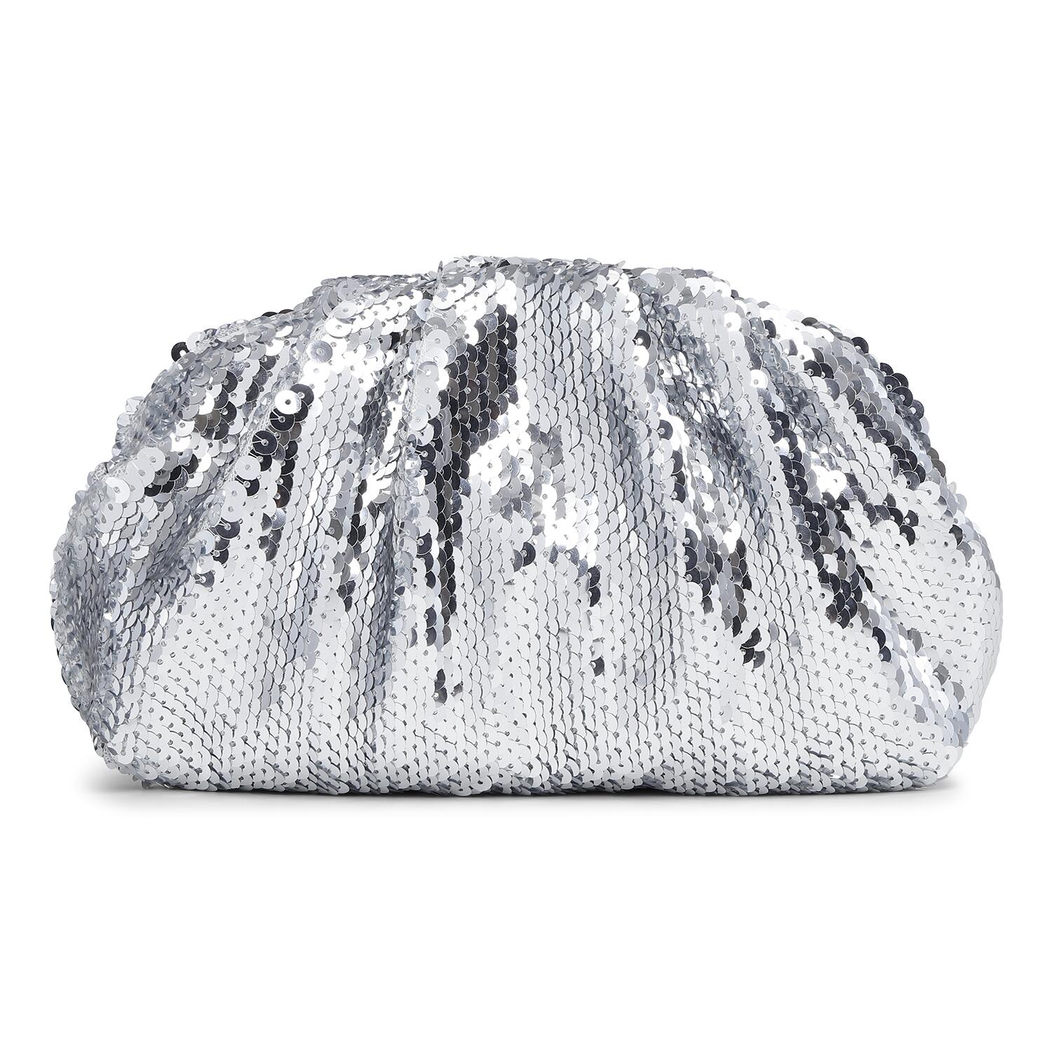 Sequin clutch – sølvfarvet