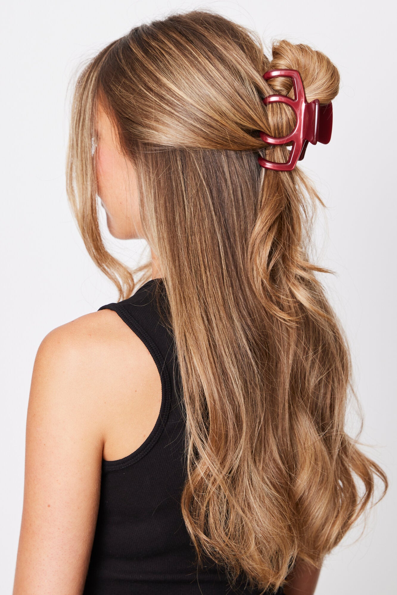 Josie Dazzle Big hårklemme – Burgundy