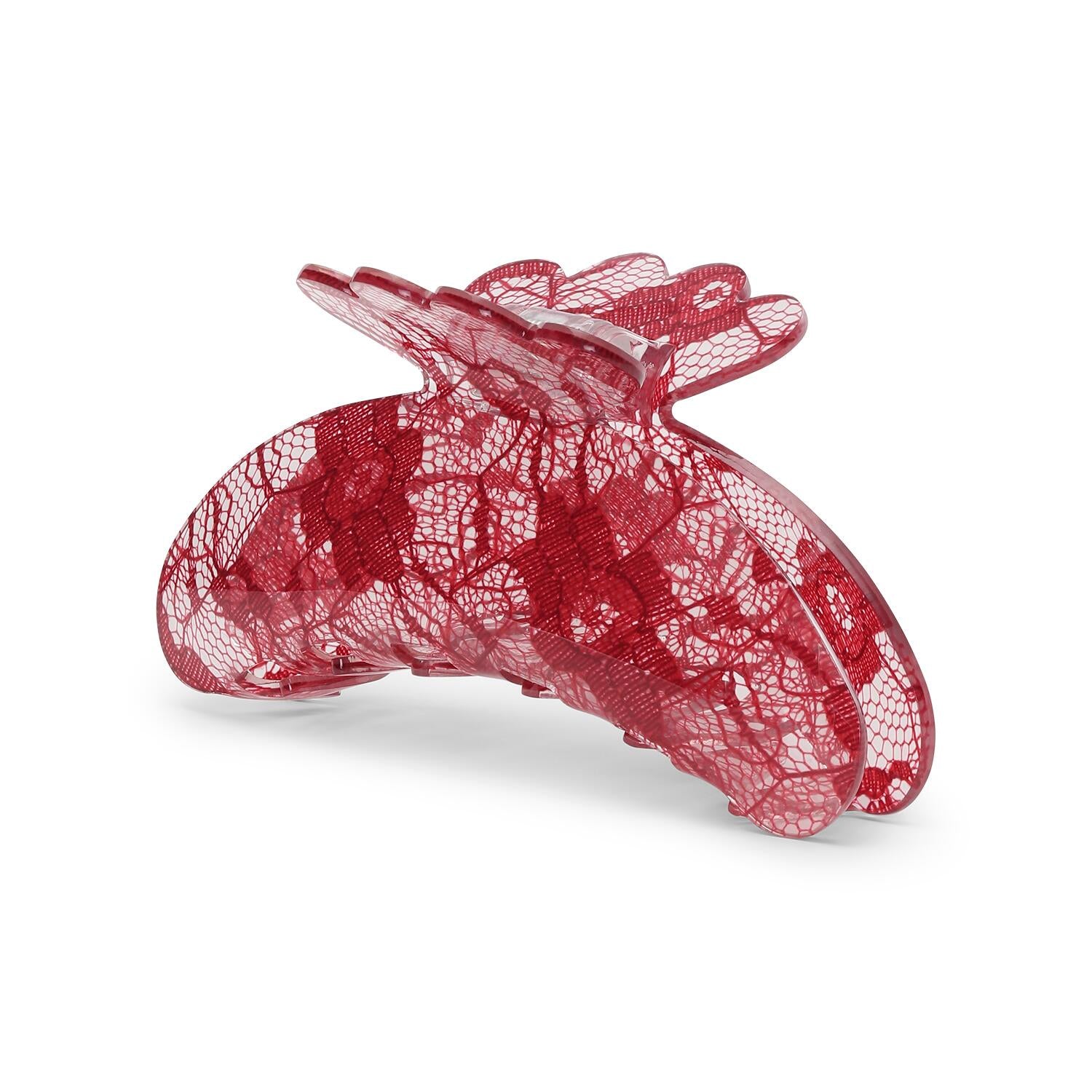 Helle Lace Big hårklemme – Red