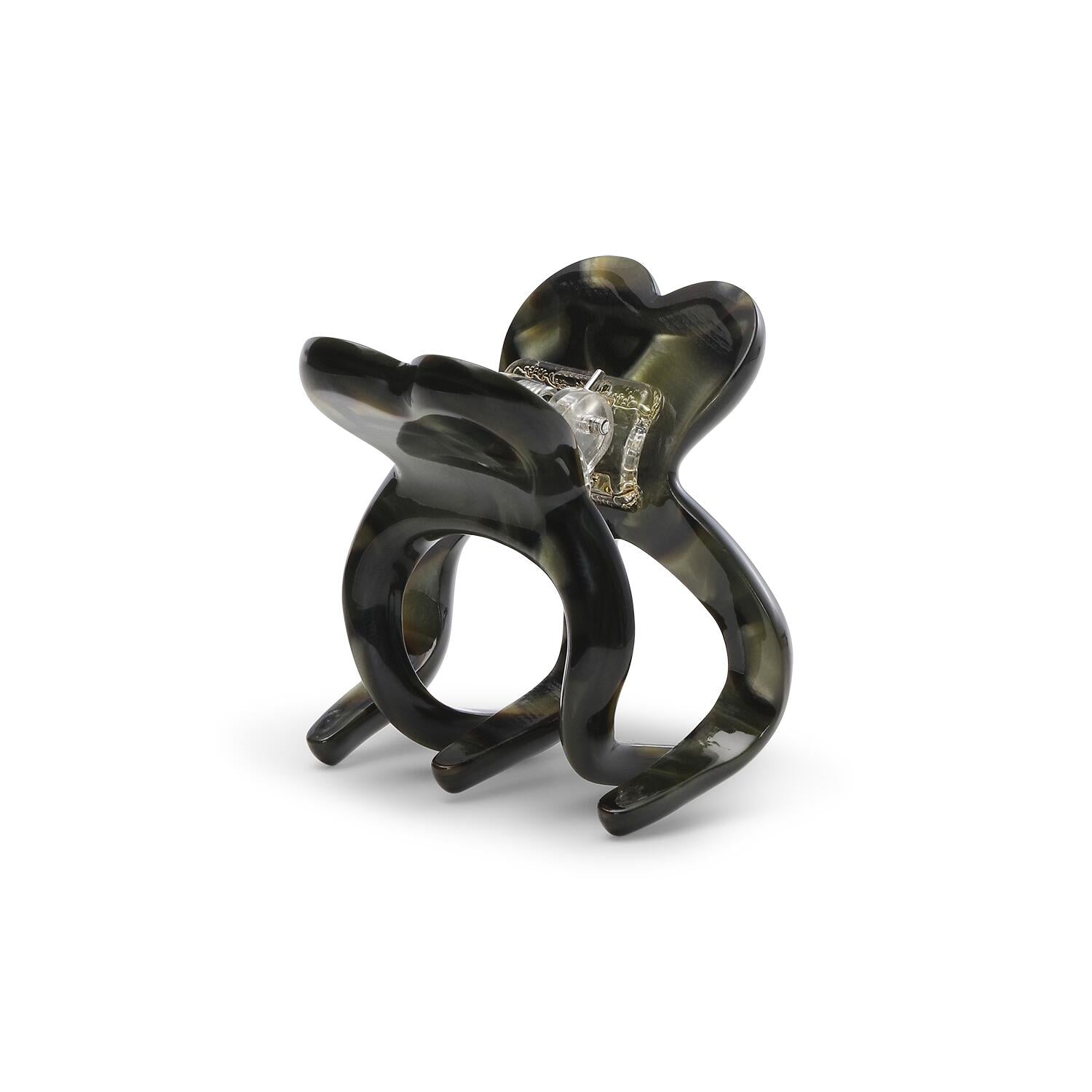 Roberta Love Mini hårklemme – Dark Green