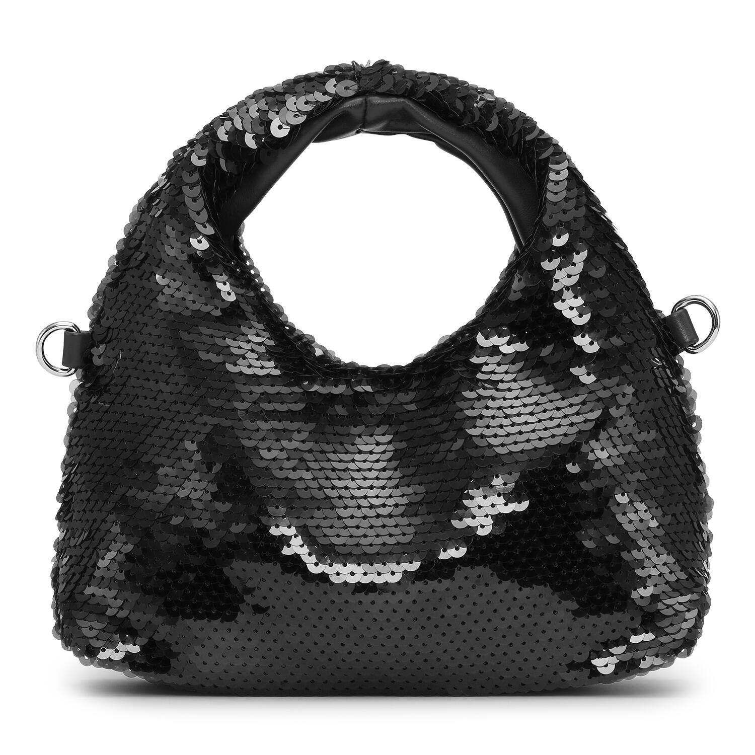 Mini Hobo Sequin håndtaske – Black