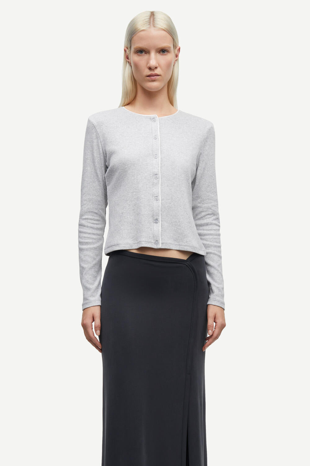 Sajune cardigan - Light Grey Mel.