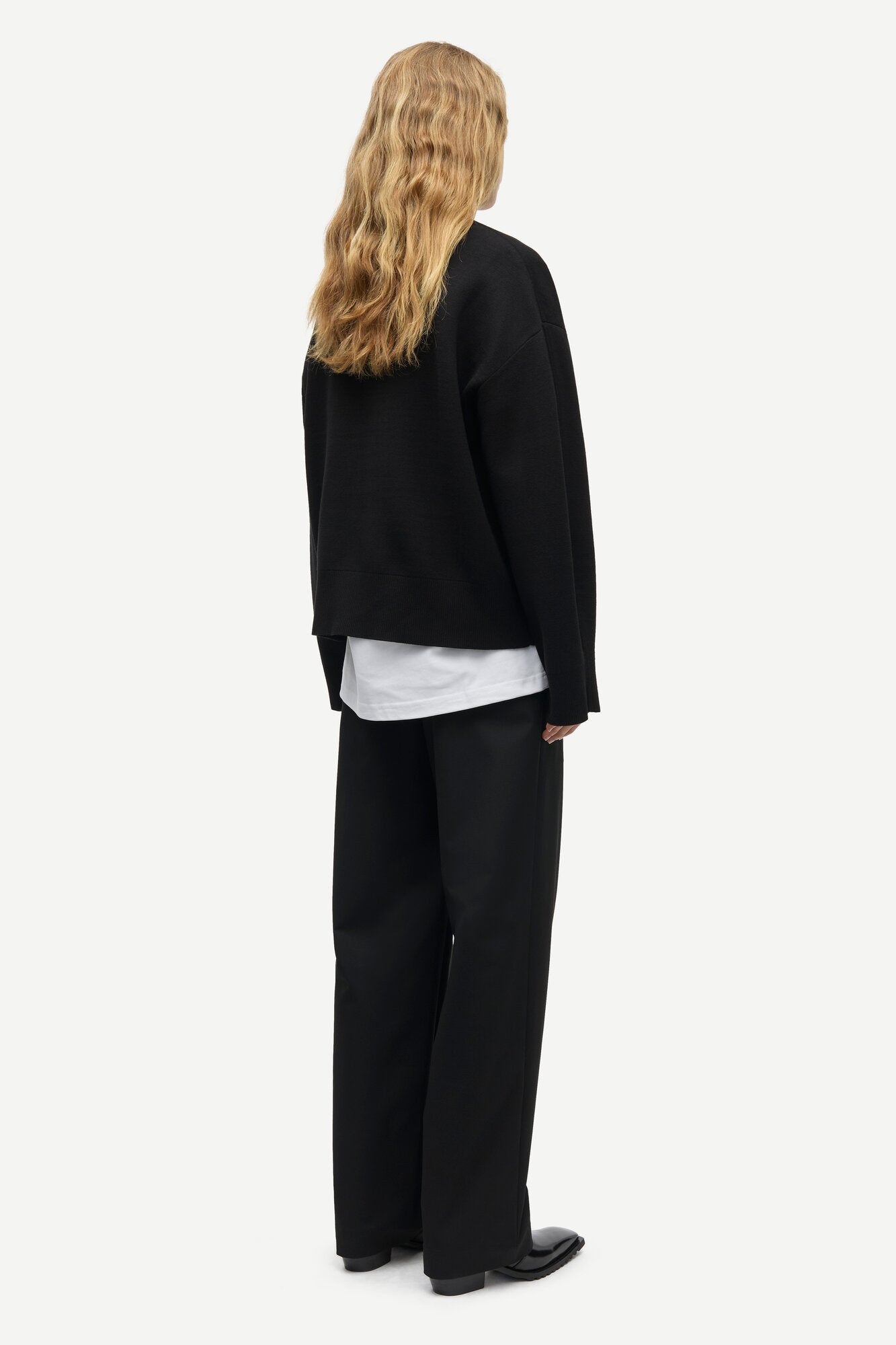 Salissy v-neck striktrøje - sort