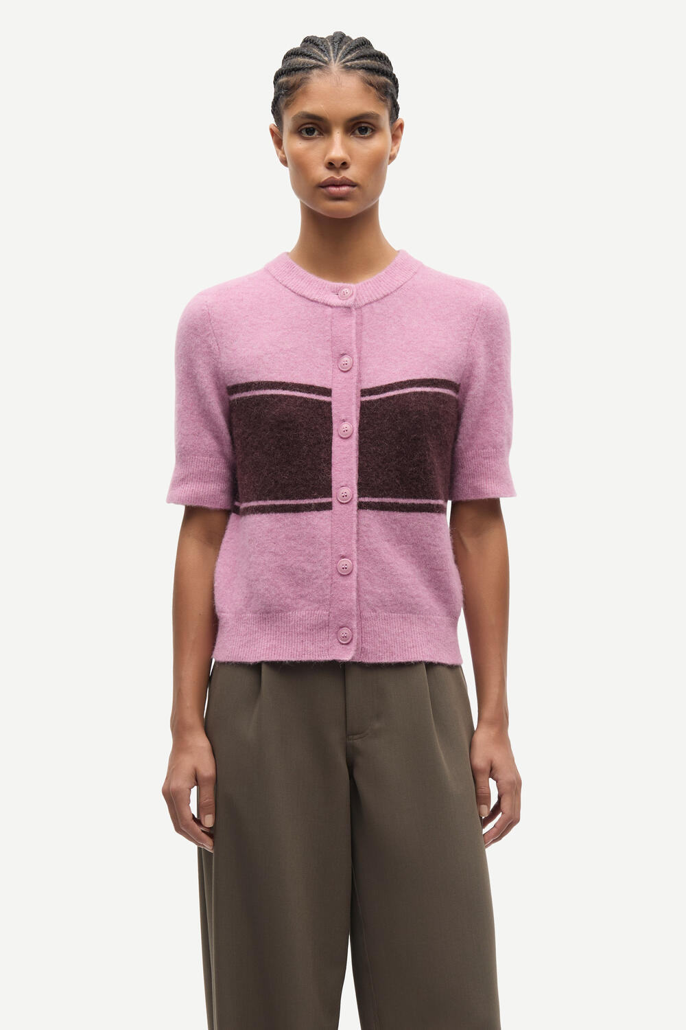 Sanoura kortærmet cardigan - Orchid Wide St.