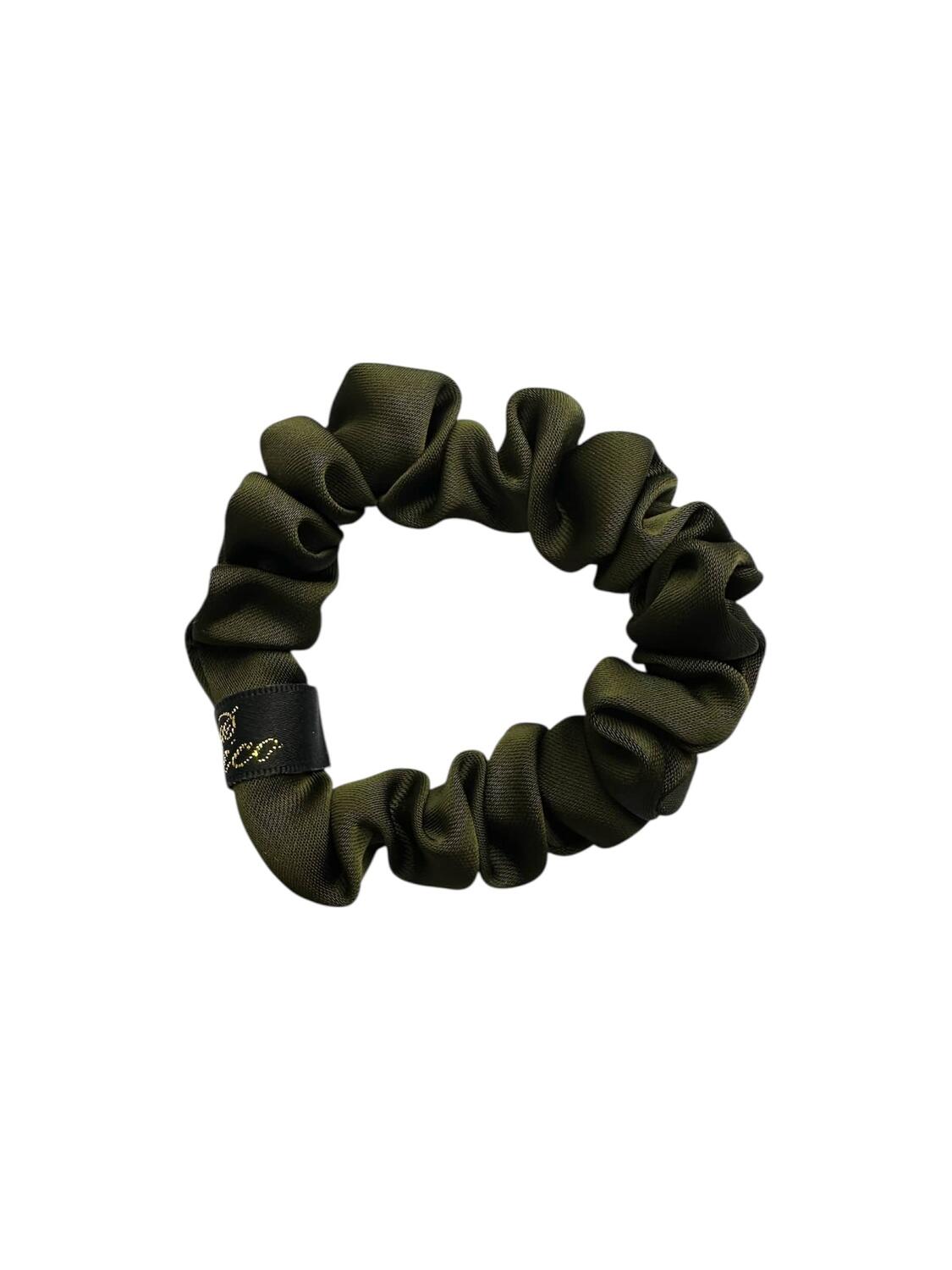 Fine Calli Scrunchie - bottle green