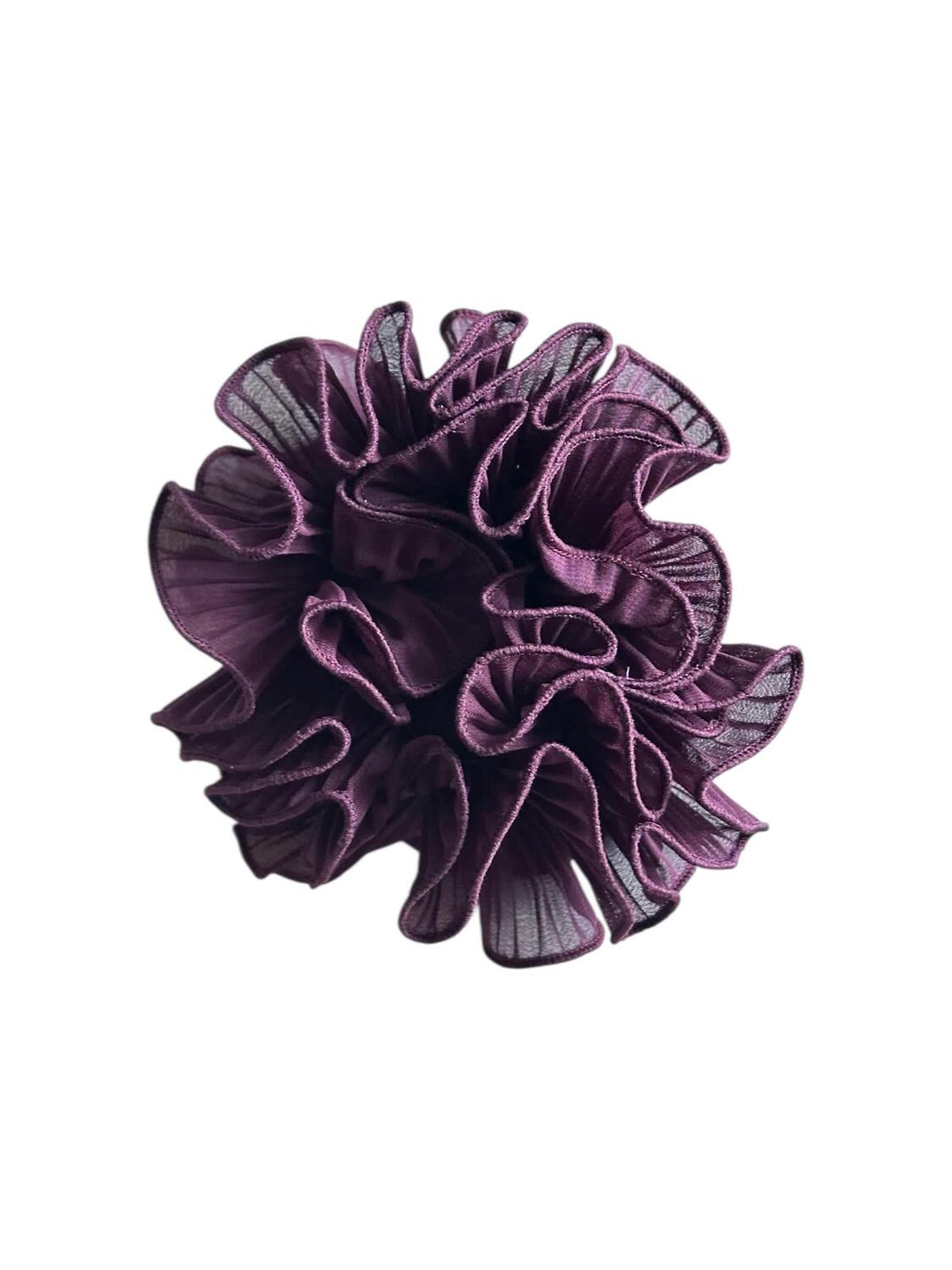 Swirl Scrunchie - black orcid