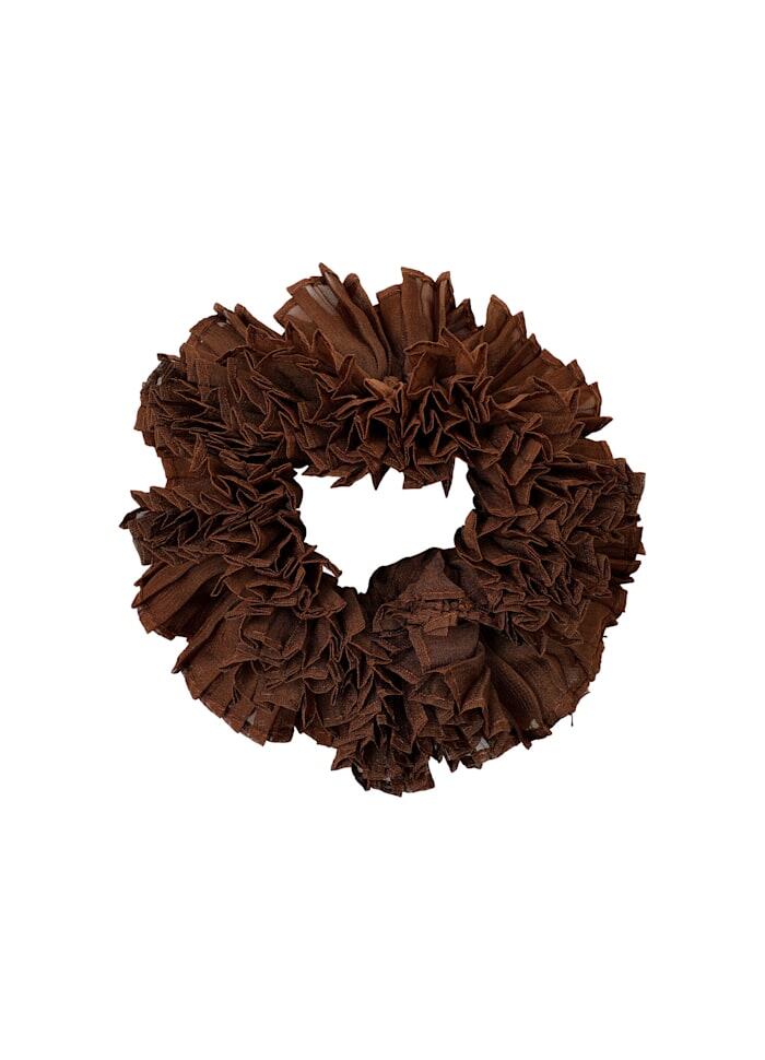 Pleat scrunchie - Brownie