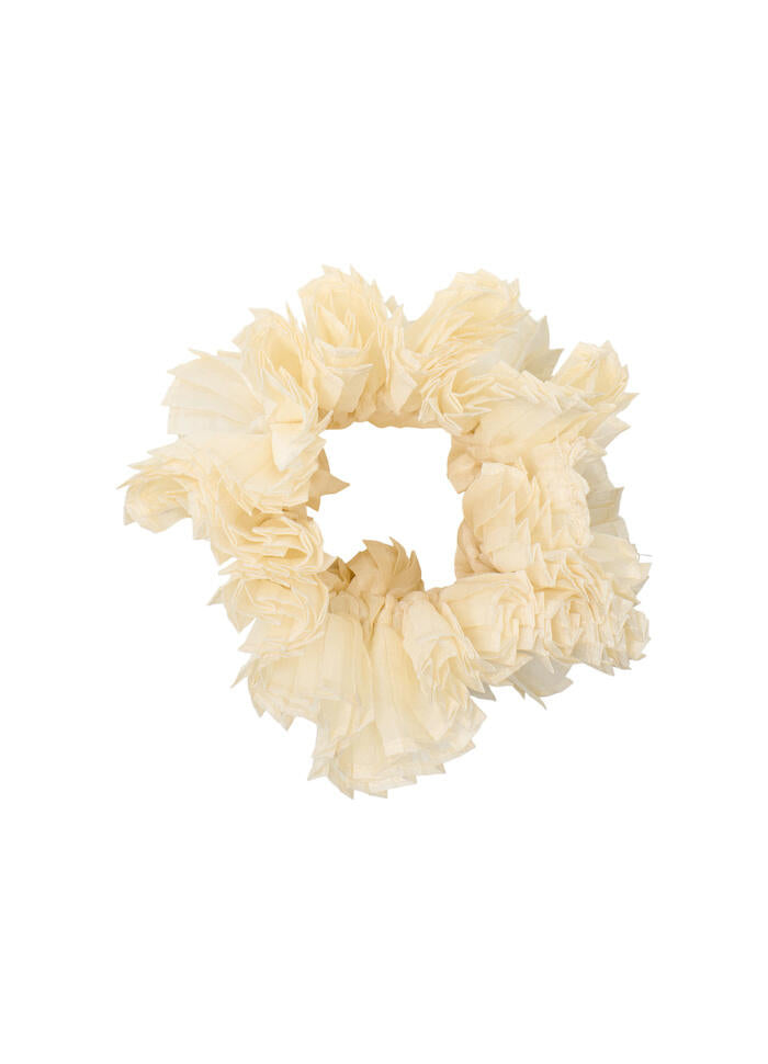 Pleat scrunchie - Ivory