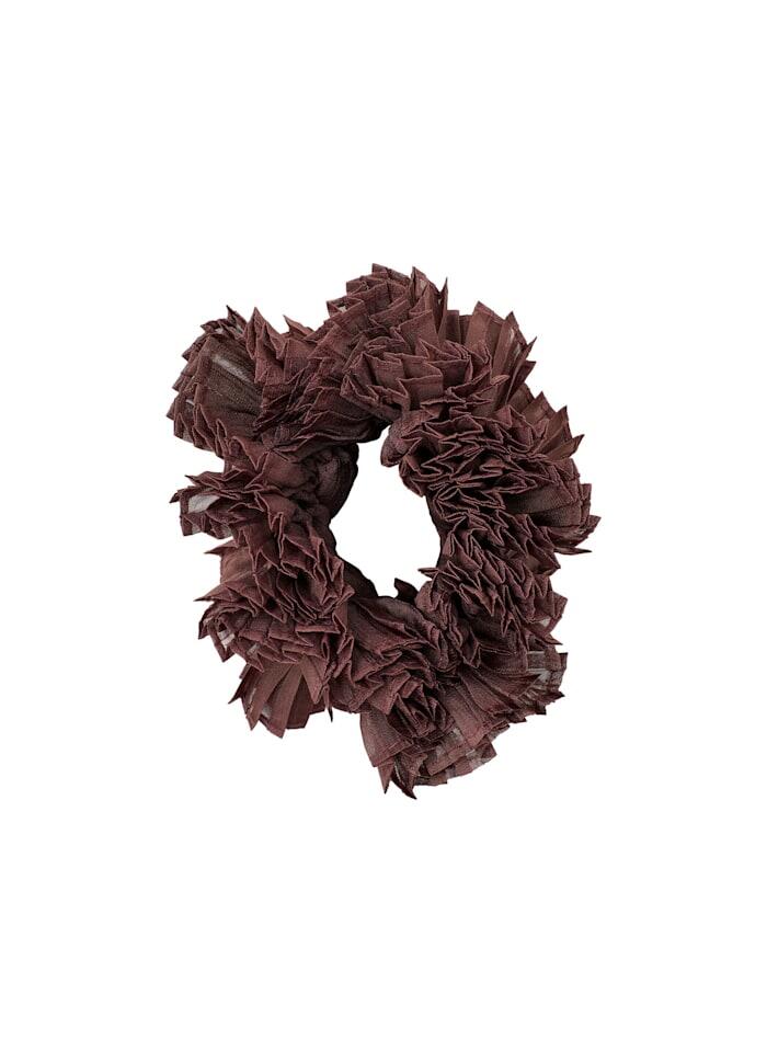 Pleat scrunchie - Plum