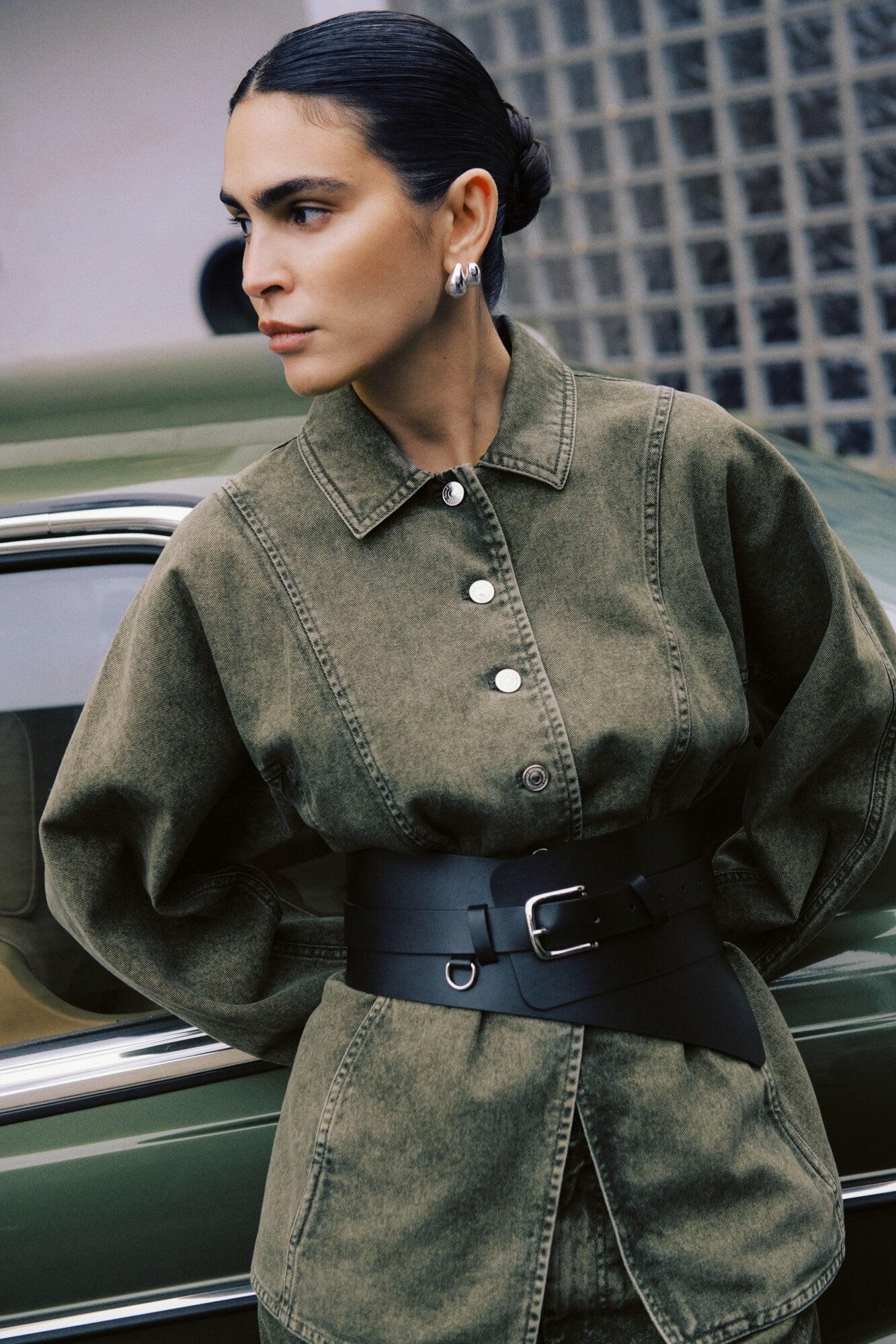 Jaye denimjakke - Green Denim