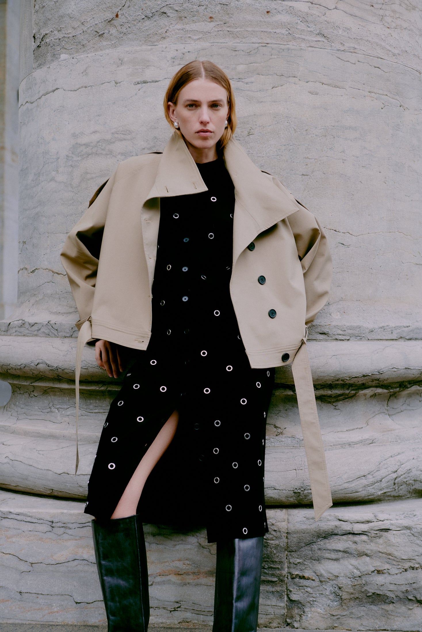 Stinne strikket kjole - sort