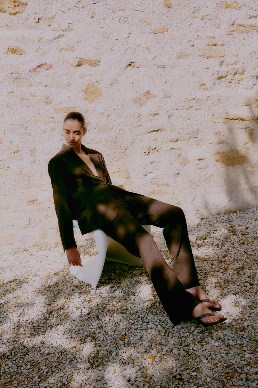 Sella Fitted blazer - Chocolate Torte