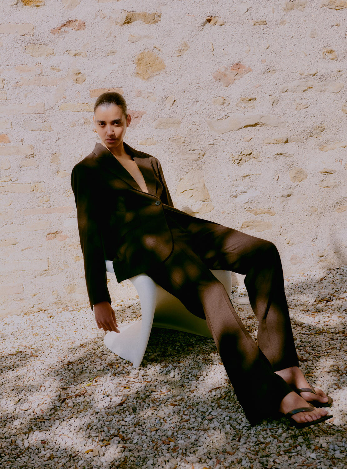 Sella Fitted blazer - Chocolate Torte