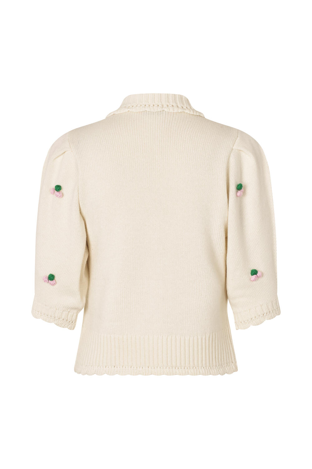 Bubble Knit Polo cardigan - Vanilla