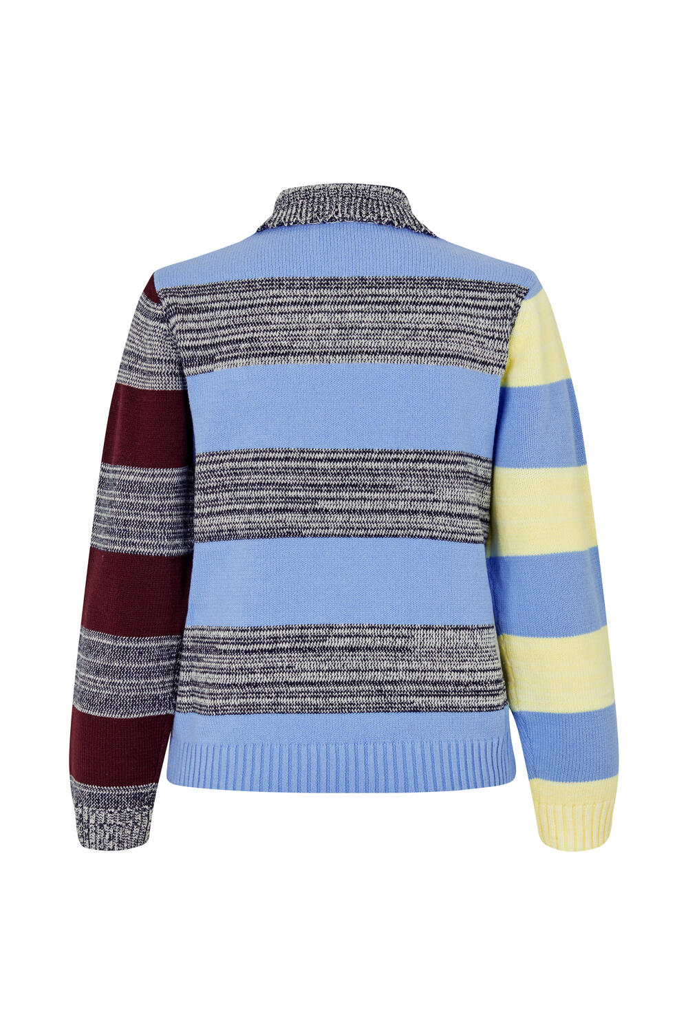 Stribet polo striktrøje - Multistripes Blue Mix