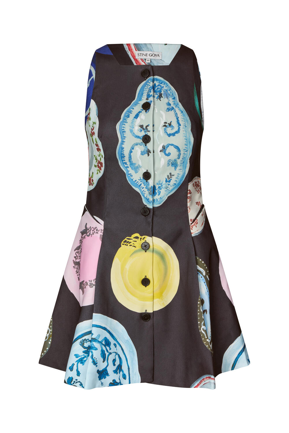 2330 Sleeveless Button-Up Mini kjole - The Platera