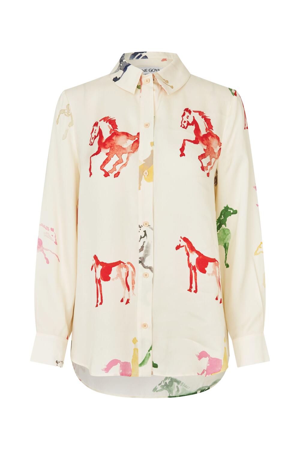 2263 Langærmet skjorte - Horses