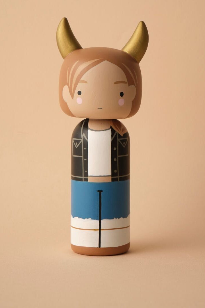 Kokeshi stjernetegnsfigur - Stenbukken