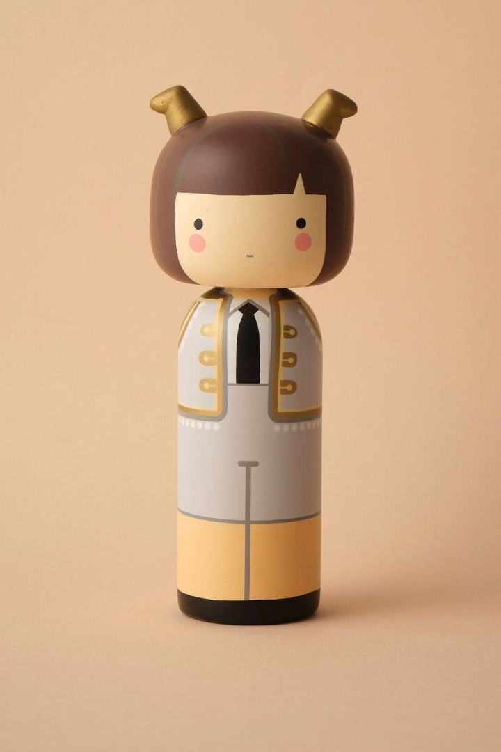 Kokeshi stjernetegnsfigur - Tyren