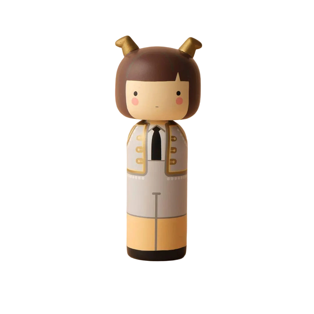 Kokeshi stjernetegnsfigur - Tyren
