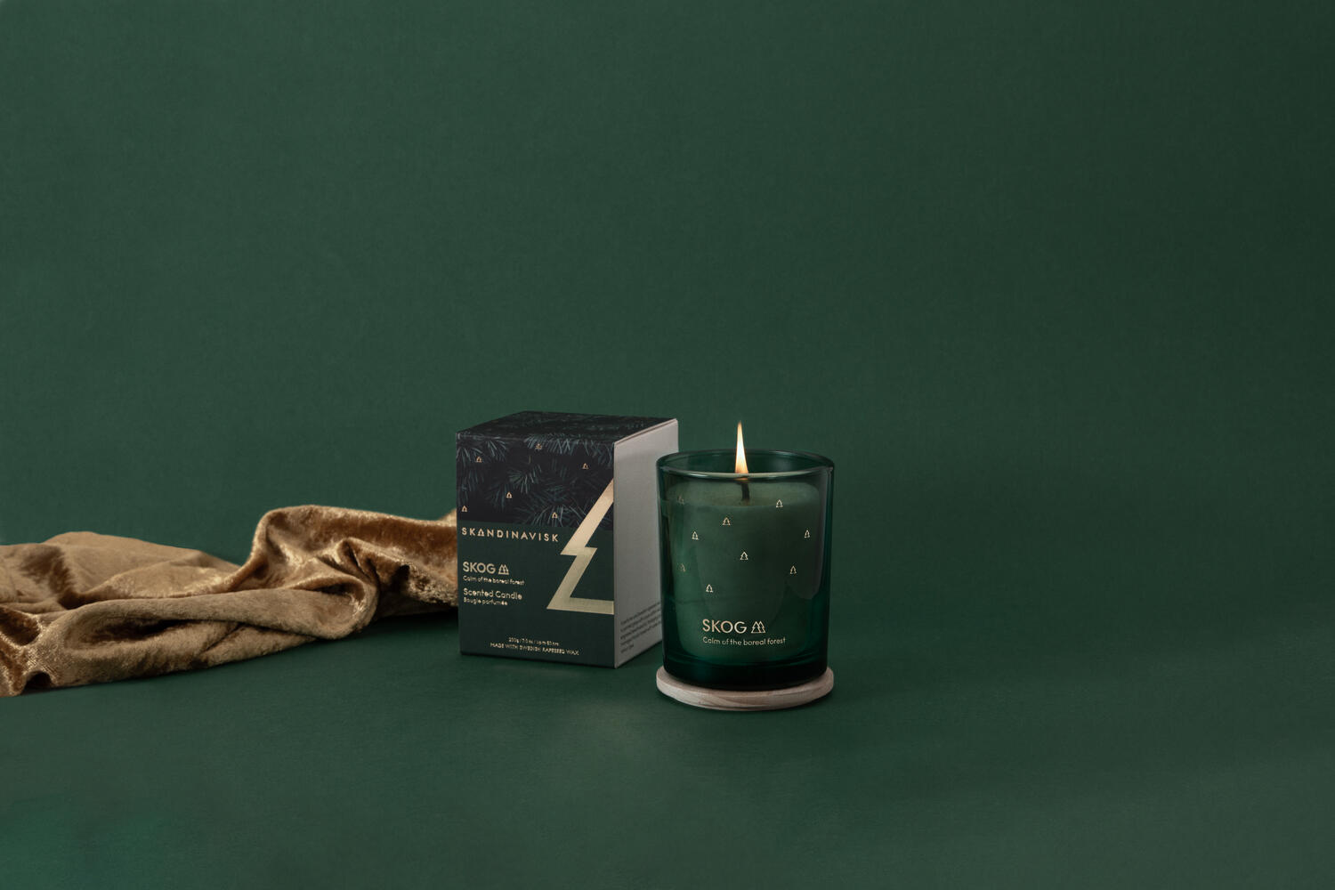 Skog Special Gold Edition duftlys - Forest Green