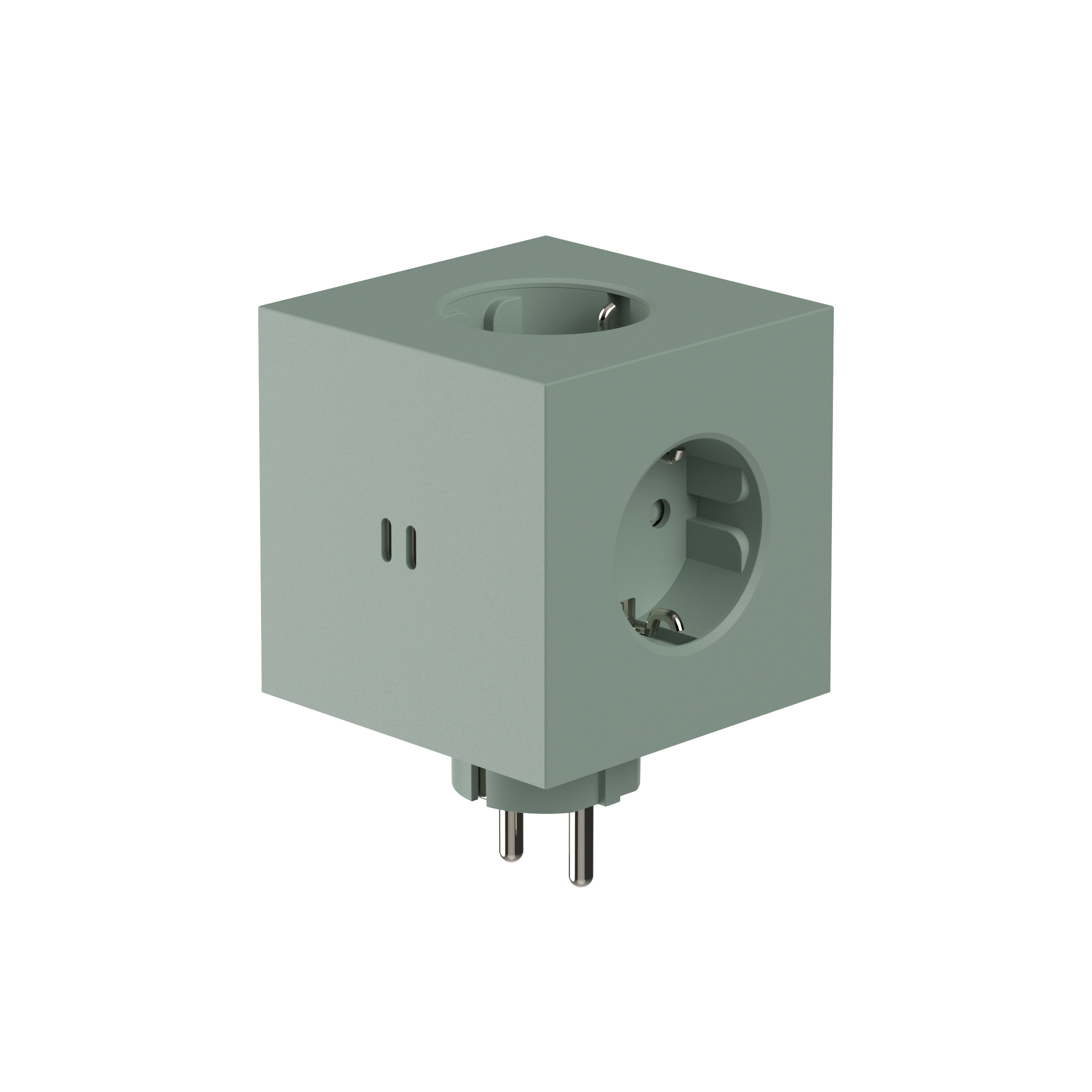 Square 2 stikdåse, USB-C - Oak Green