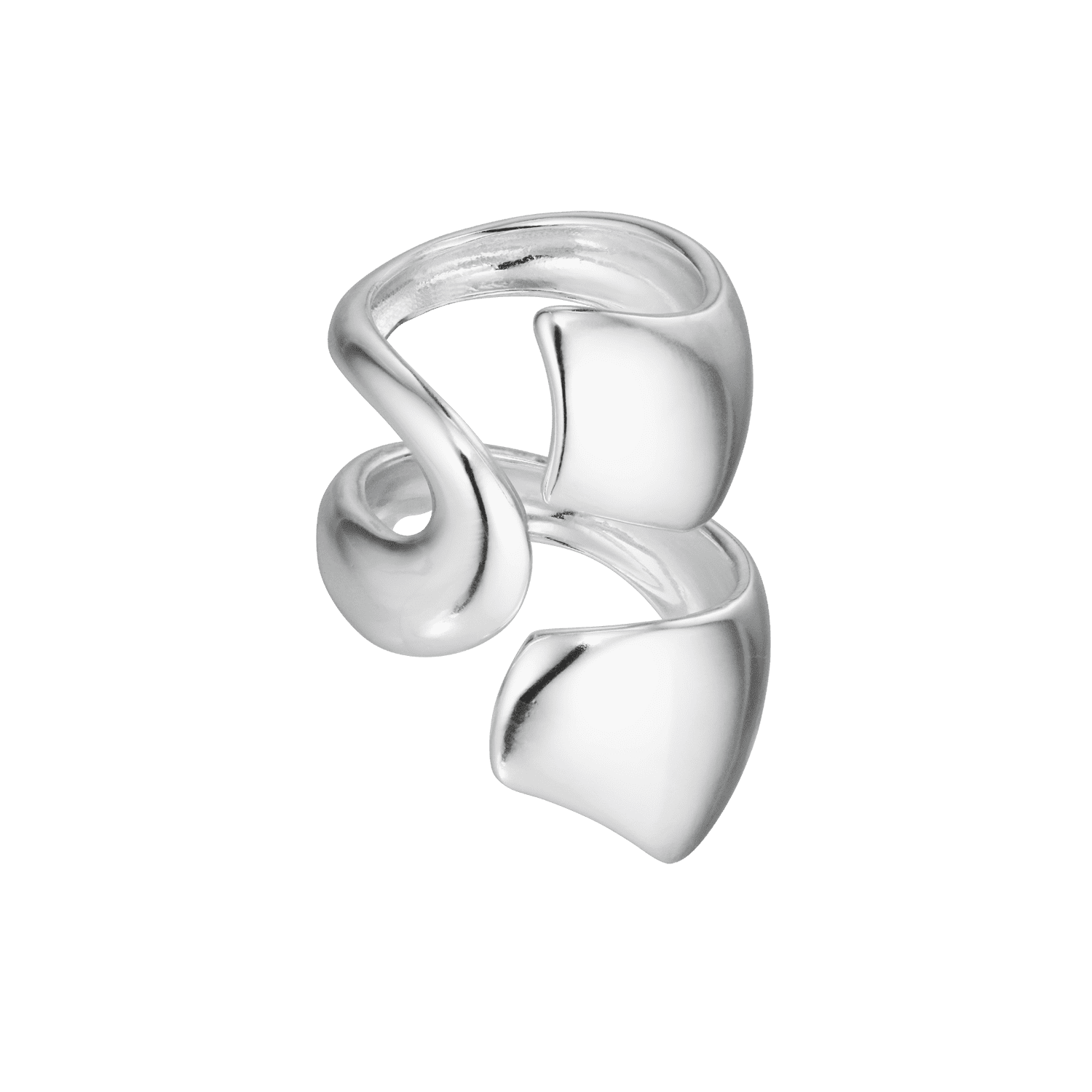 x OW Swirl ring - sølvbelagt