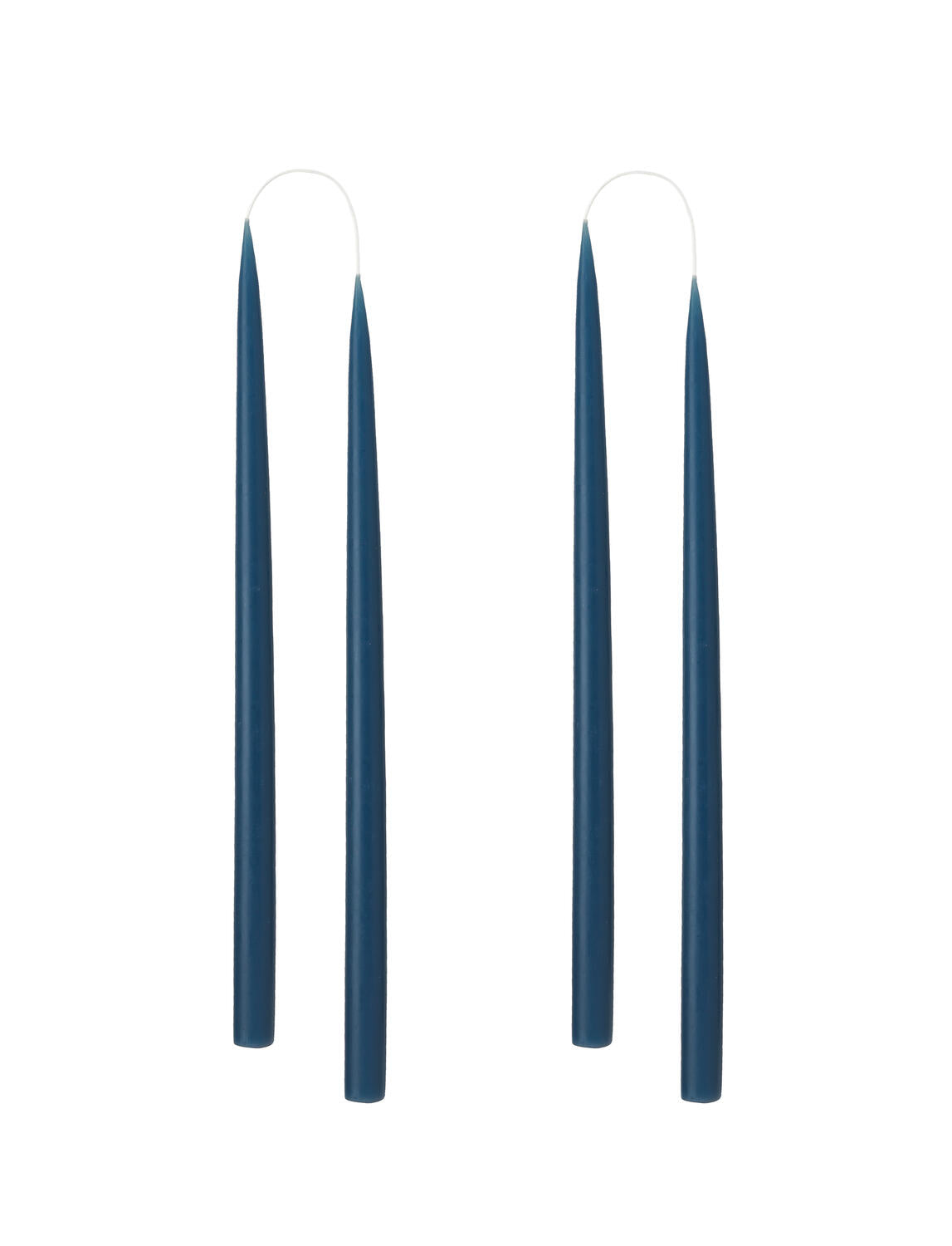 Dyppede stagelys, H35 cm, mørkeblå - 4 stk