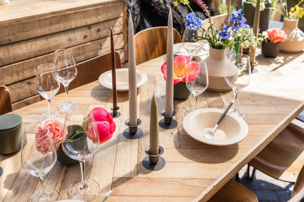 Dyppede stagelys, Hør - 4 stk.