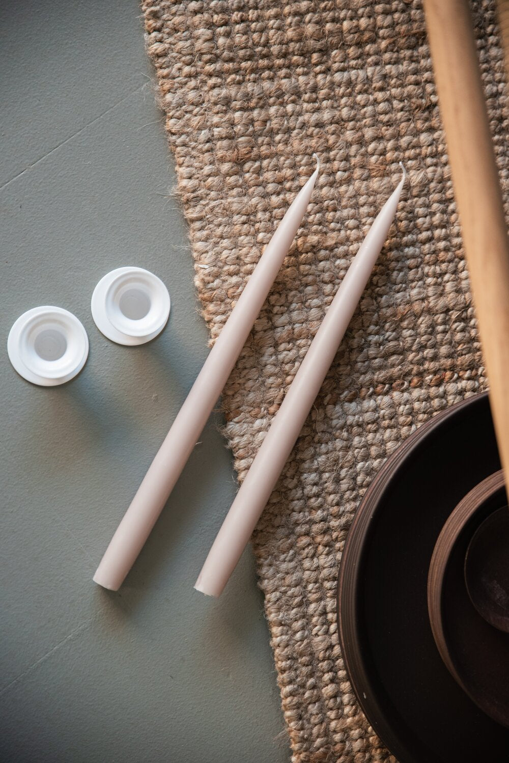 Dyppede stagelys, Hør - 4 stk.